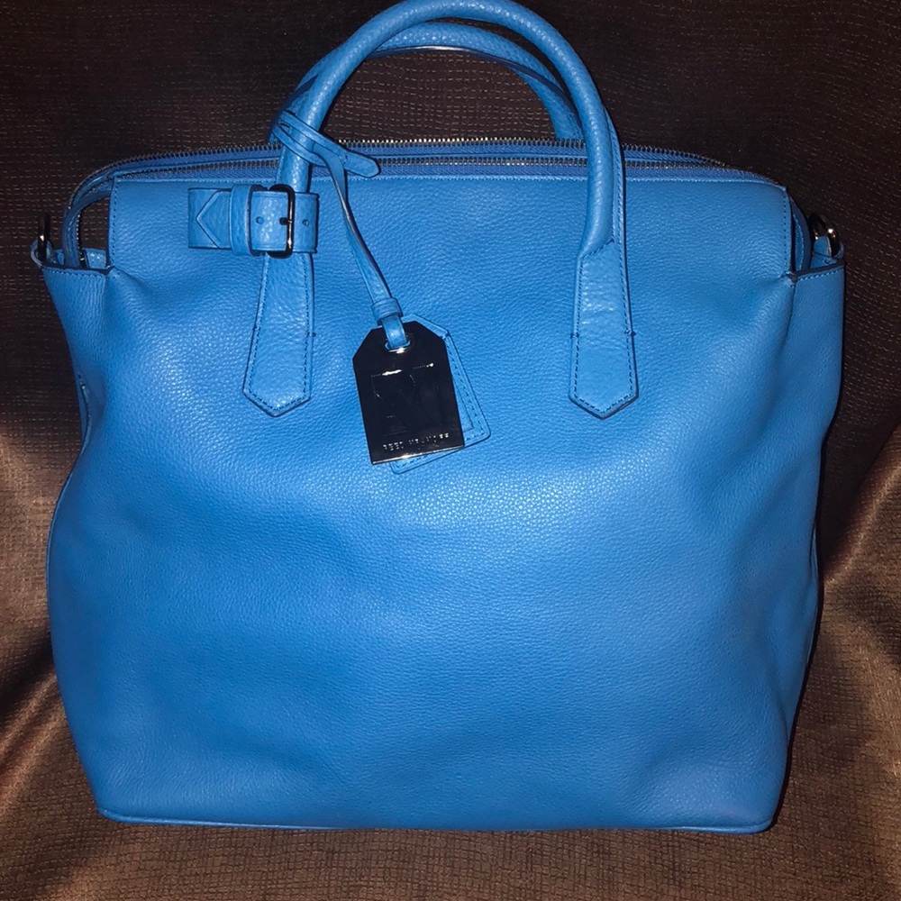 Reed Krakoff blue leather satchel